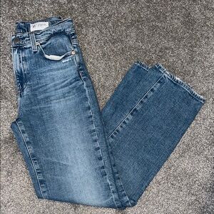 AG Brinley Mid-Rise Straight Leg Jeans Women's Size 24x28